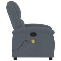 Massagestoel in donkergrijs fluweel 8