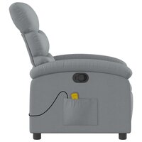 Massagestoel met lichtgrijze stof 5
