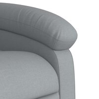 Massagestoel met lichtgrijze stof 9