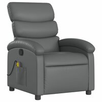 Massagestoel van grijs kunstleer 3