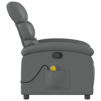 Massagestoel van grijs kunstleer 5