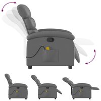 Massagestoel van grijs kunstleer 7