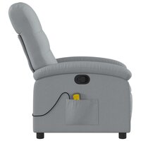 Massagestoel met lichtgrijze stof 5