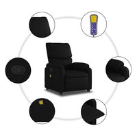 Massagestoel van zwart kunstleer 6