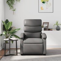 Massagestoel verstelbaar kunstleer grijs 3