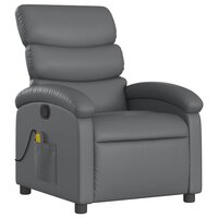 Massagestoel verstelbaar kunstleer grijs 4