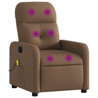 Massagestoel verstelbaar stof bruin 2