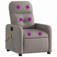 Massagestoel verstelbaar stof taupe 2