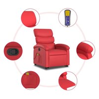 Sta-op-massagestoel verstelbaar kunstleer rood 8