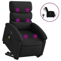 Sta-op-massagestoel elektrisch kunstleer zwart 2