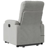 Sta-op-massagestoel verstelbaar microvezelstof lichtgrijs 5
