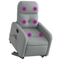 Sta-op-massagestoel verstelbaar stof lichtgrijs 3