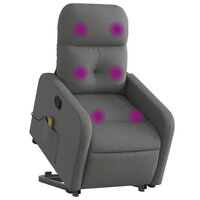 Sta-op-massagestoel verstelbaar stof donkergrijs 3