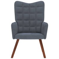 Relaxstoel fluweel donkergrijs 3