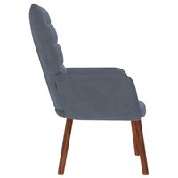 Relaxstoel fluweel donkergrijs 4