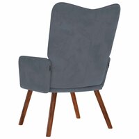 Relaxstoel fluweel donkergrijs 5