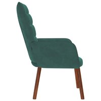 Relaxstoel fluweel donkergoen 4