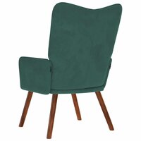 Relaxstoel fluweel donkergoen 5