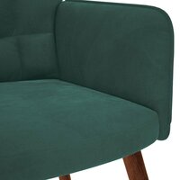 Relaxstoel fluweel donkergoen 6