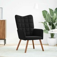 Relaxstoel fluweel zwart 2