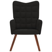 Relaxstoel fluweel zwart 3