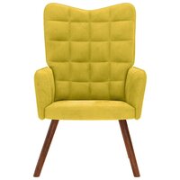 Relaxstoel fluweel geel 3