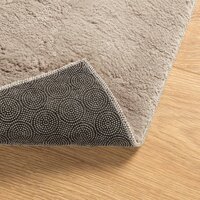 Vloerkleed HUARTE laagpolig zacht wasbaar 60x110 cm zandkleurig 5