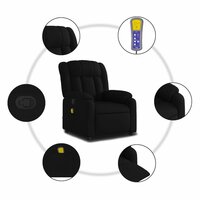 Massagestoel met zwarte stof 6