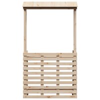 Tuinbartafel met dak 112,5x57x195,5 cm massief hout 4
