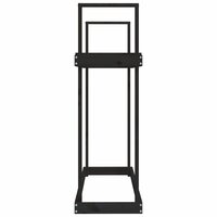 Haardhoutrek 110x35x108,5 cm massief grenenhout zwart 6