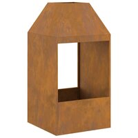 Vuurkorf Bruin 50 x 50 x 100 cm Cortenstaal 2