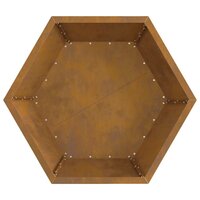 Vuurkorf Bruin 75 x 75 x 28 cm Cortenstaal 8