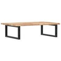 Badkamer wandschap staal en massief acaciahout 6