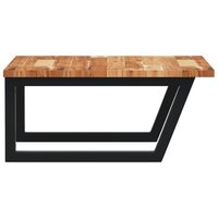 Badkamer wandschap staal en massief acaciahout 5