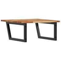 Badkamer wandschap staal en massief acaciahout 6