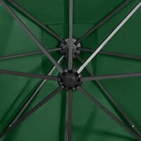 Zweefparasol met paal en LED-verlichting 250 cm groen 8