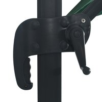 Zweefparasol met LED en aluminium paal 400x300 cm groen 7