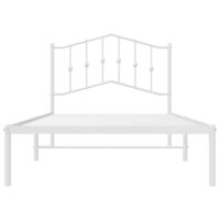 Bedframe met hoofdbord metaal wit 100x190 cm 6