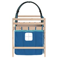 Kinderhoogslaper met tunnel 80x200 cm massief grenenhout blauw 8