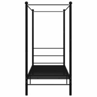 Hemelbedframe metaal zwart 90x200 cm 4