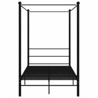 Hemelbedframe metaal zwart 140x200 cm  4