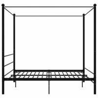 Hemelbedframe metaal zwart 180x200 cm  3