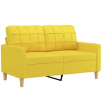 Tweezitsbank 120 cm stof lichtgeel 2