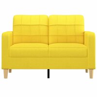 Tweezitsbank 120 cm stof lichtgeel 3