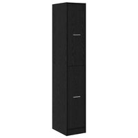 Apothekerskast Zwart eiken 30 x 41 x 174.5 cm Bewerkt hout 2