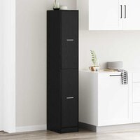 Apothekerskast Zwart eiken 30 x 41 x 174.5 cm Bewerkt hout 4
