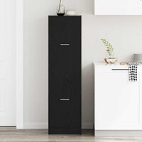Apothekerskast Zwart eiken 40 x 41 x 144.5 cm Bewerkt hout 4
