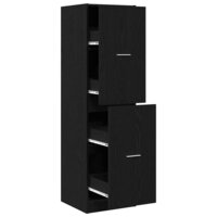 Apothekerskast Zwart eiken 40 x 41 x 144.5 cm Bewerkt hout 5