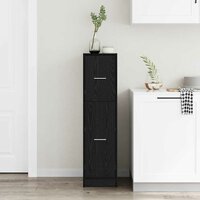 Apothekerskast Zwart eiken 30 x 41 x 118 cm Bewerkt hout 4