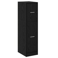Apothekerskast Zwart eiken 30 x 41 x 118 cm Bewerkt hout 5